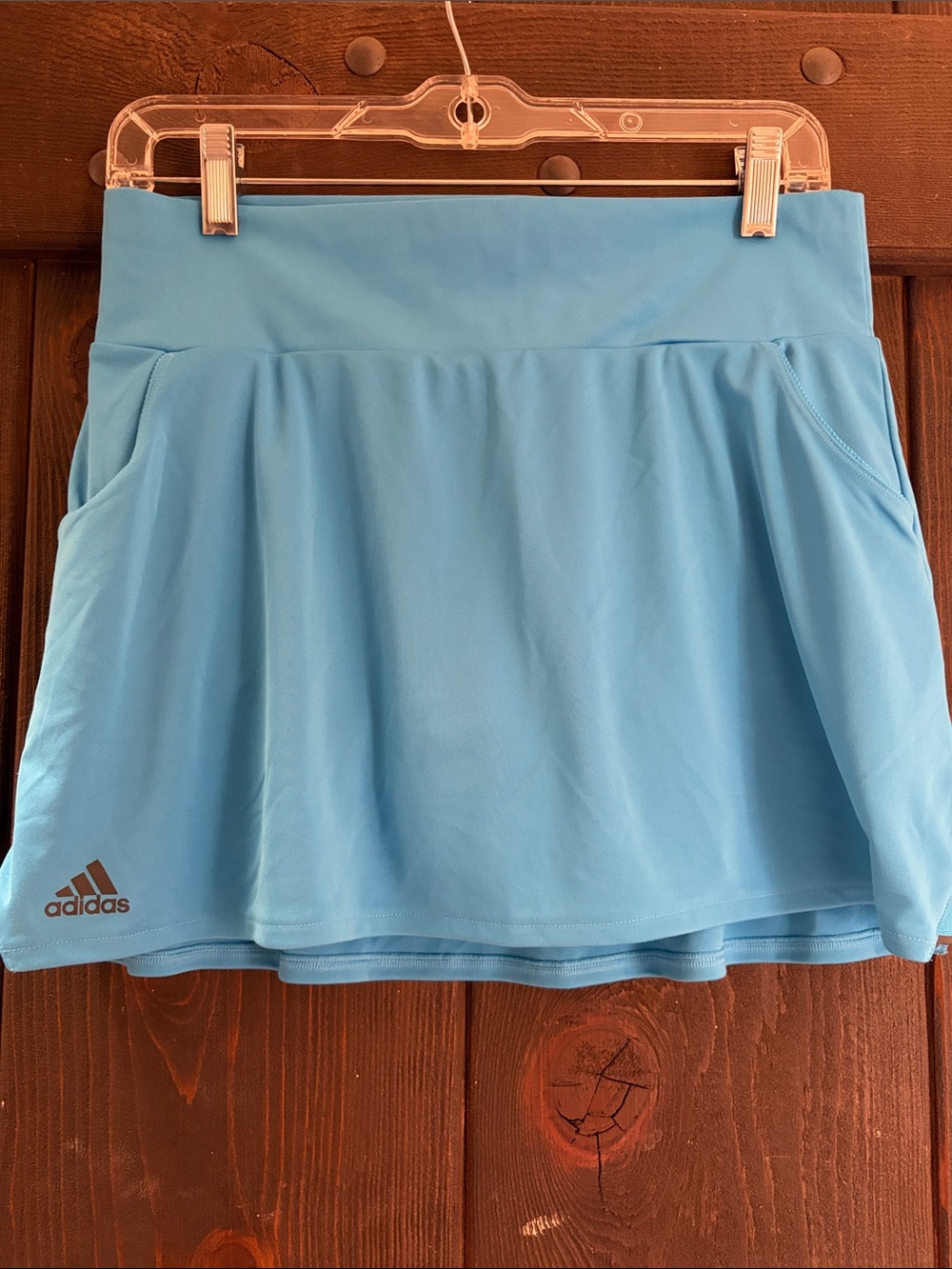 adidas Sky Blue Sport Skirt with Built-In Shorts